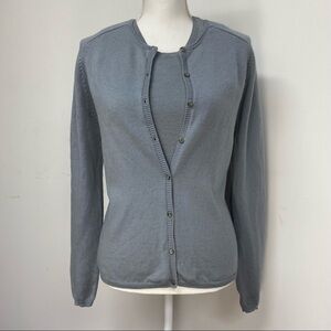 Banana Republic Gray 100% Merino Wool Cadigan Set